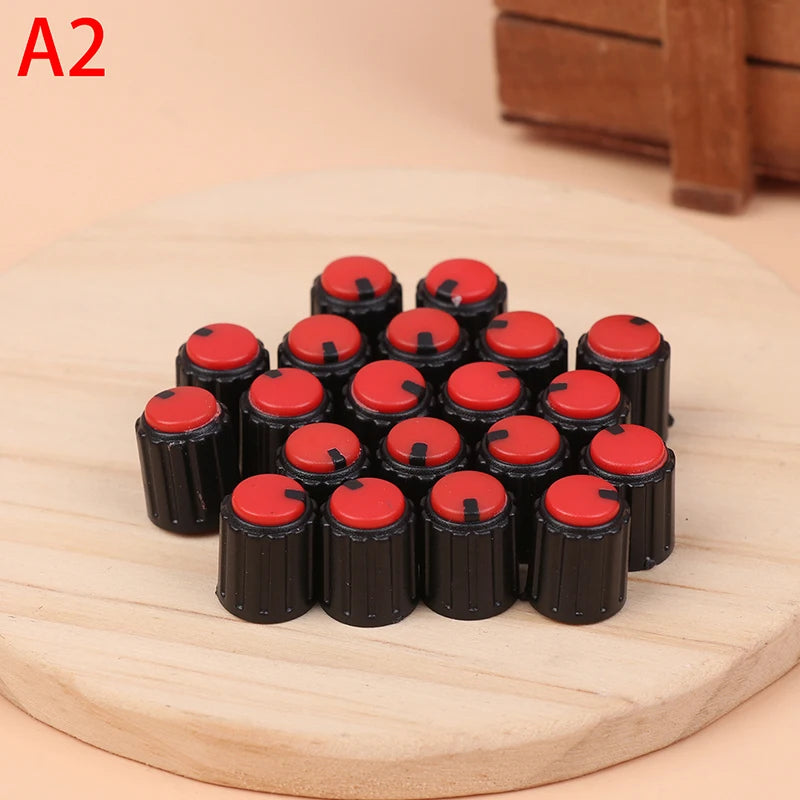 20Pcs Dual Color Knob 10*12mm Small Volume Adjustment Hat Flower Shaft Hole 6MM Potentiometer Volume Switch Caps Control Knob Peaceful Pleasures Health and Wellness A2 Other