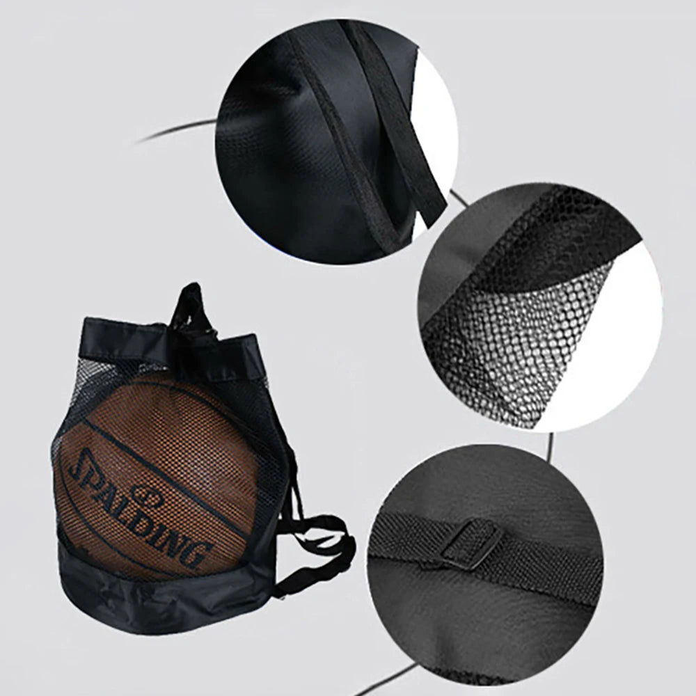 Basketball Backpack Oxford Cloth Shoulder Crossbody Bag Mesh