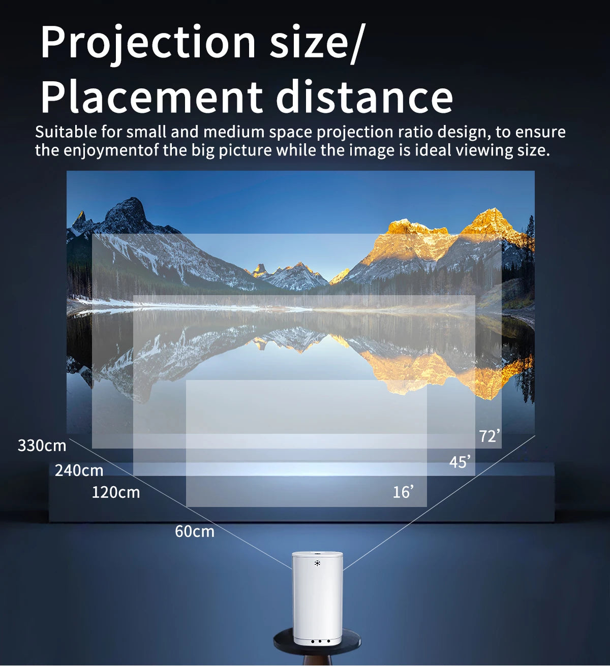 Smart Projector WIFI Mini Portable Home Theater Mobile Phone Same Screen Projector Support 4K LED Home Video Projector &Speaker Peaceful Pleasures Health and Wellness