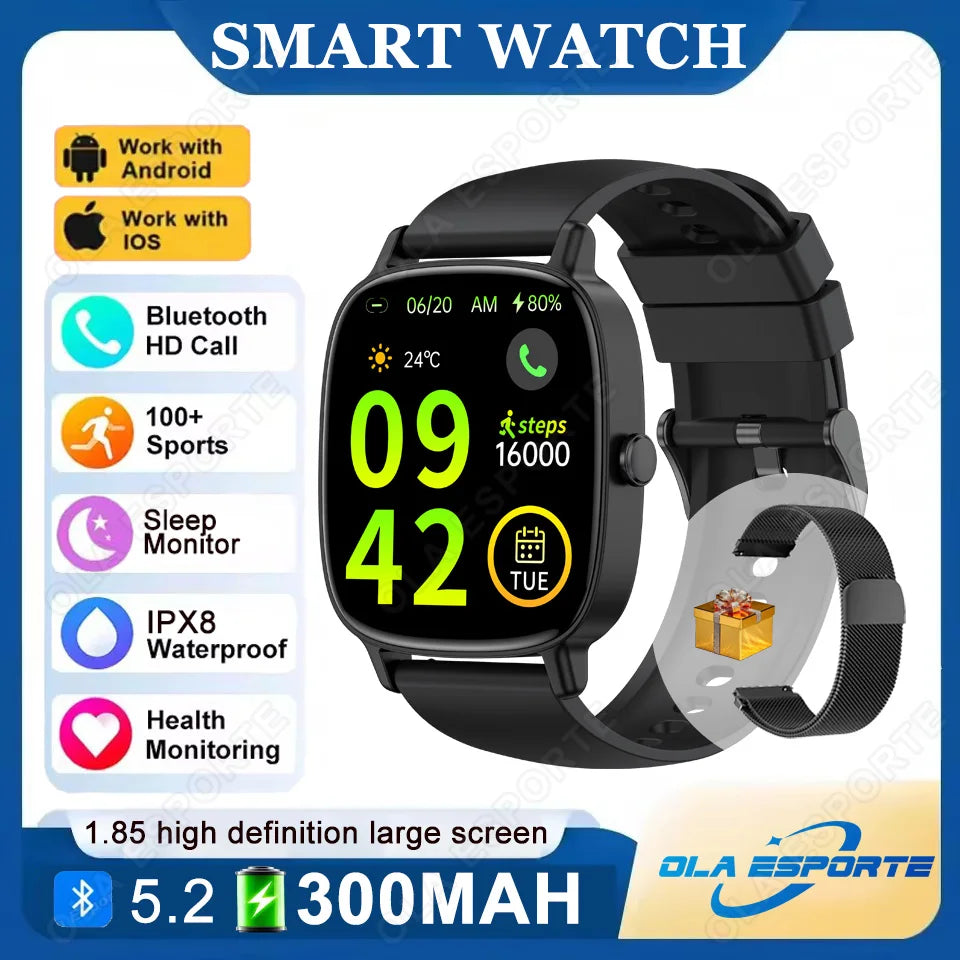 2026 New Men's Smart Watch Women's Gift 1.85inch HD Full Touch Screen Sports Fitness Watch Electronics BT Call Smartwatch HW12 Peaceful Pleasures Health and Wellness Bk22Milan