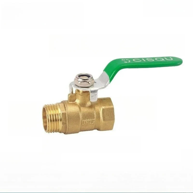 Brass Long Rod Ball Valve ⅛"–1" Threaded Pipe Adapter