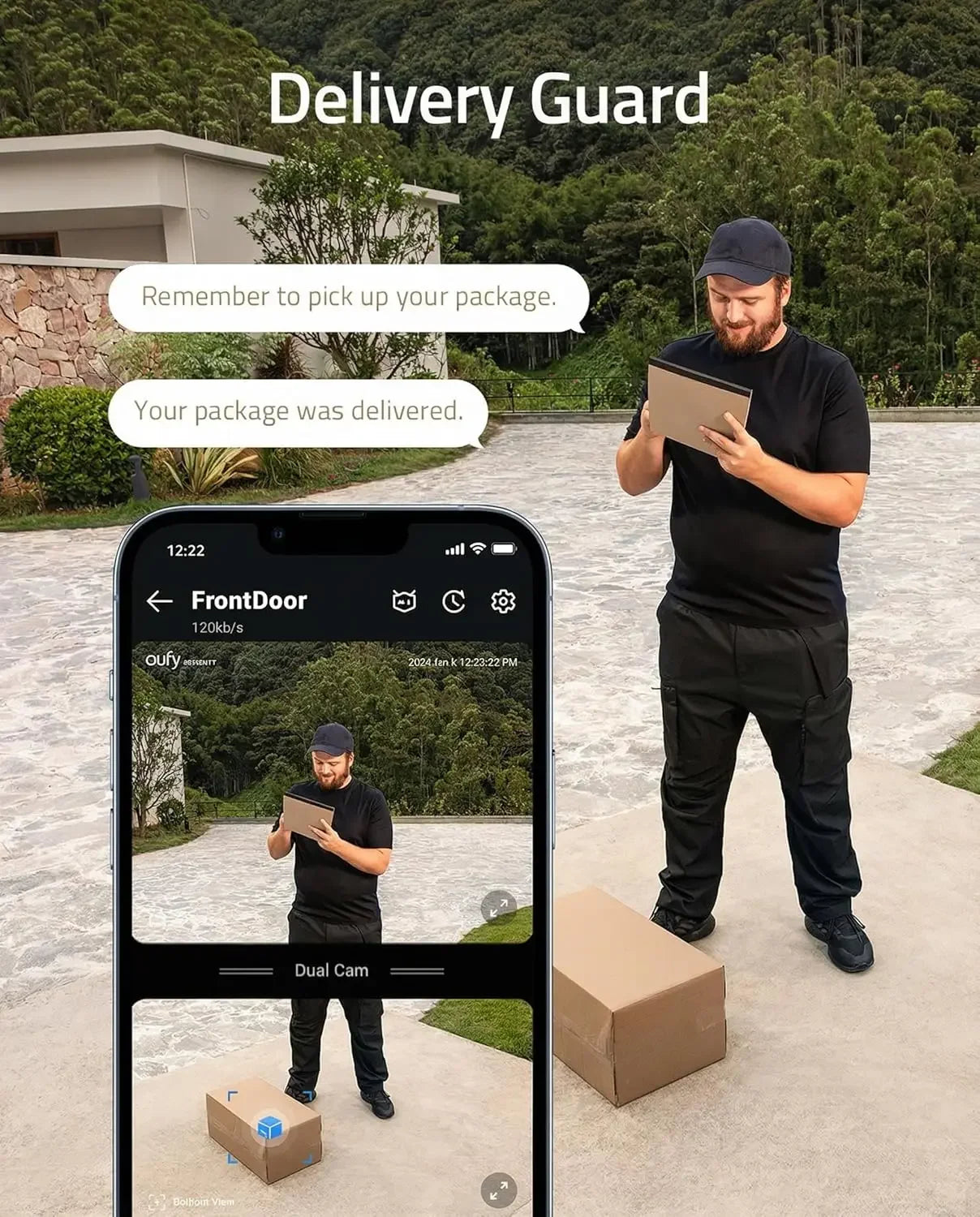 2K HD Video Doorbell with Dual Cam, Motion Detection, Package Alerts - No Monthly Fee Peaceful Pleasures Health and Wellness