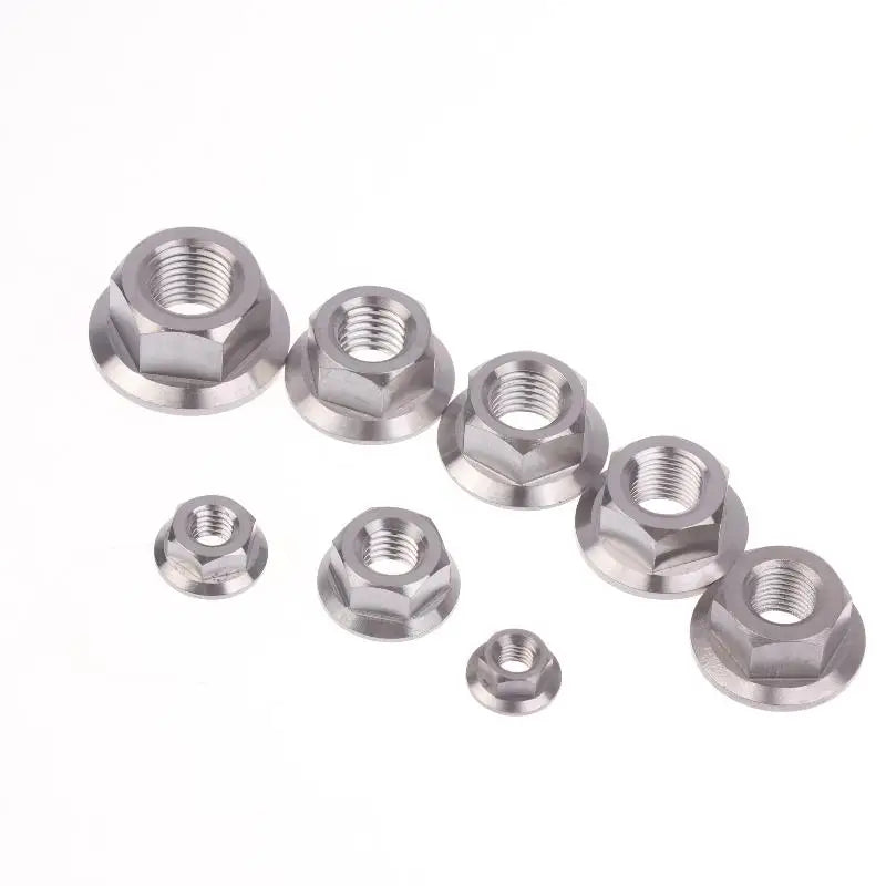 New 1PC Motorcycles Titanium Hex Flange Hexagon Nuts M5 M6 M8 M9 M10 M12 For Motorcycles And Motorbikes Peaceful Pleasures Health and Wellness