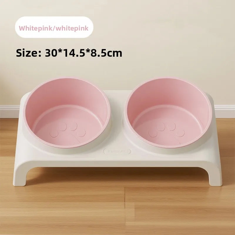 Adjustable Height Double Bowl Pet Feeder | Raised Dog & Cat Stand
