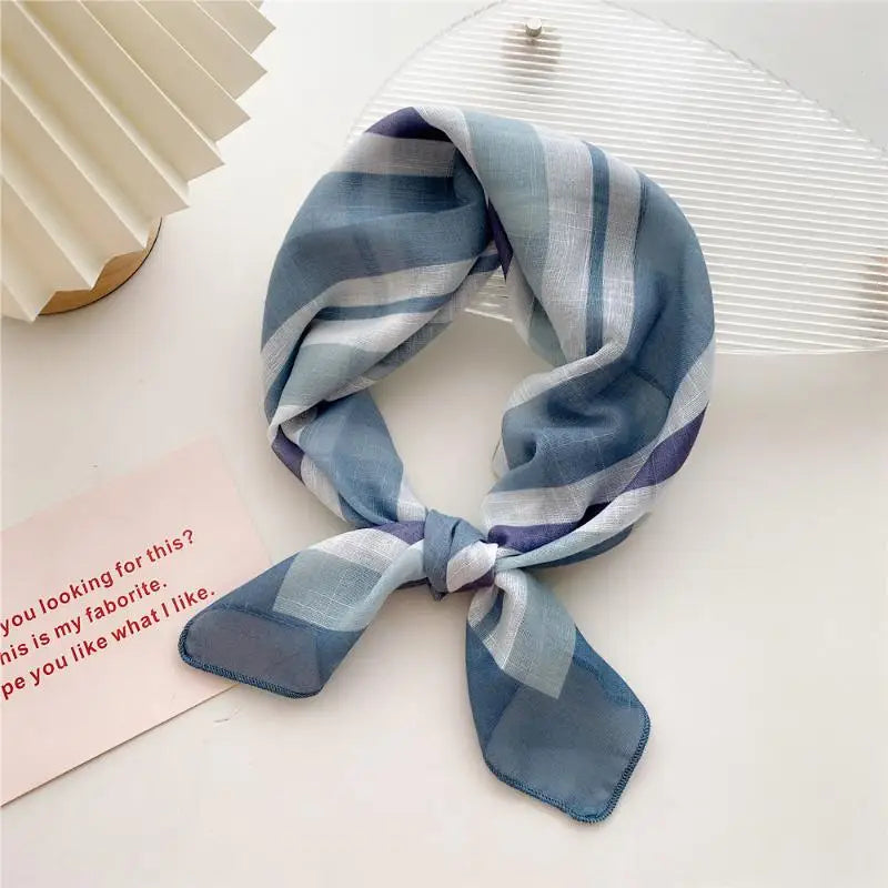 58cm Square Scarf – Handkerchief Print Neck, Hair & Bag Wrap
