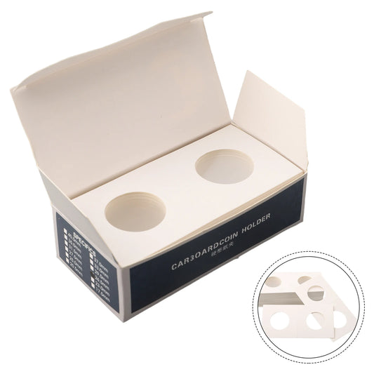 Coin Holders Stamp Holder Storage Box Case Square Cardboard Household Peaceful Pleasures Health and Wellness 20.5mm