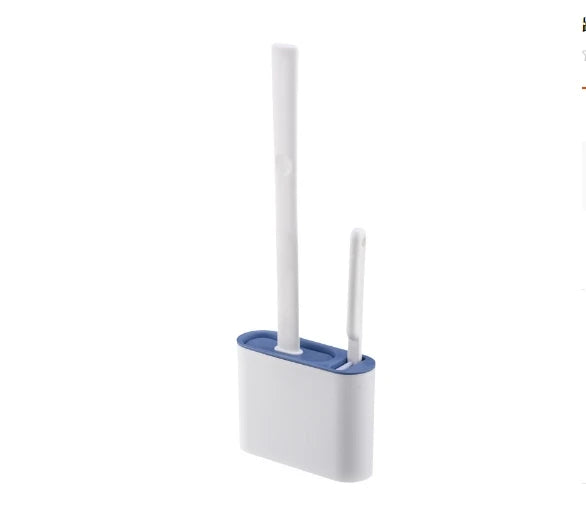 Toilet Brush with No Dead Corners, a Brush Tool for Household Toilet Washing, Wall Mounted Toilet Cleaning Set Peaceful Pleasures Health and Wellness Blue