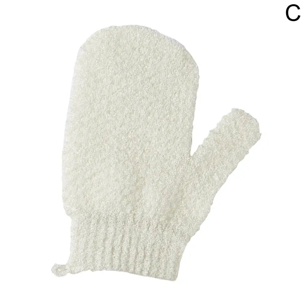 Single Piece Bath Towel Gloves Medium Sand Single Layer Double-Sided Massage Bath Towel Back Rub Bath Towel Exfoliate Dead Skin Peaceful Pleasures Health and Wellness beige