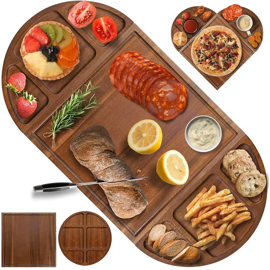 Large Semi-Circular Wood Chopping Board & Serving Tray 33×66cm Wood Cutting Board Peaceful Pleasures Health and Wellness