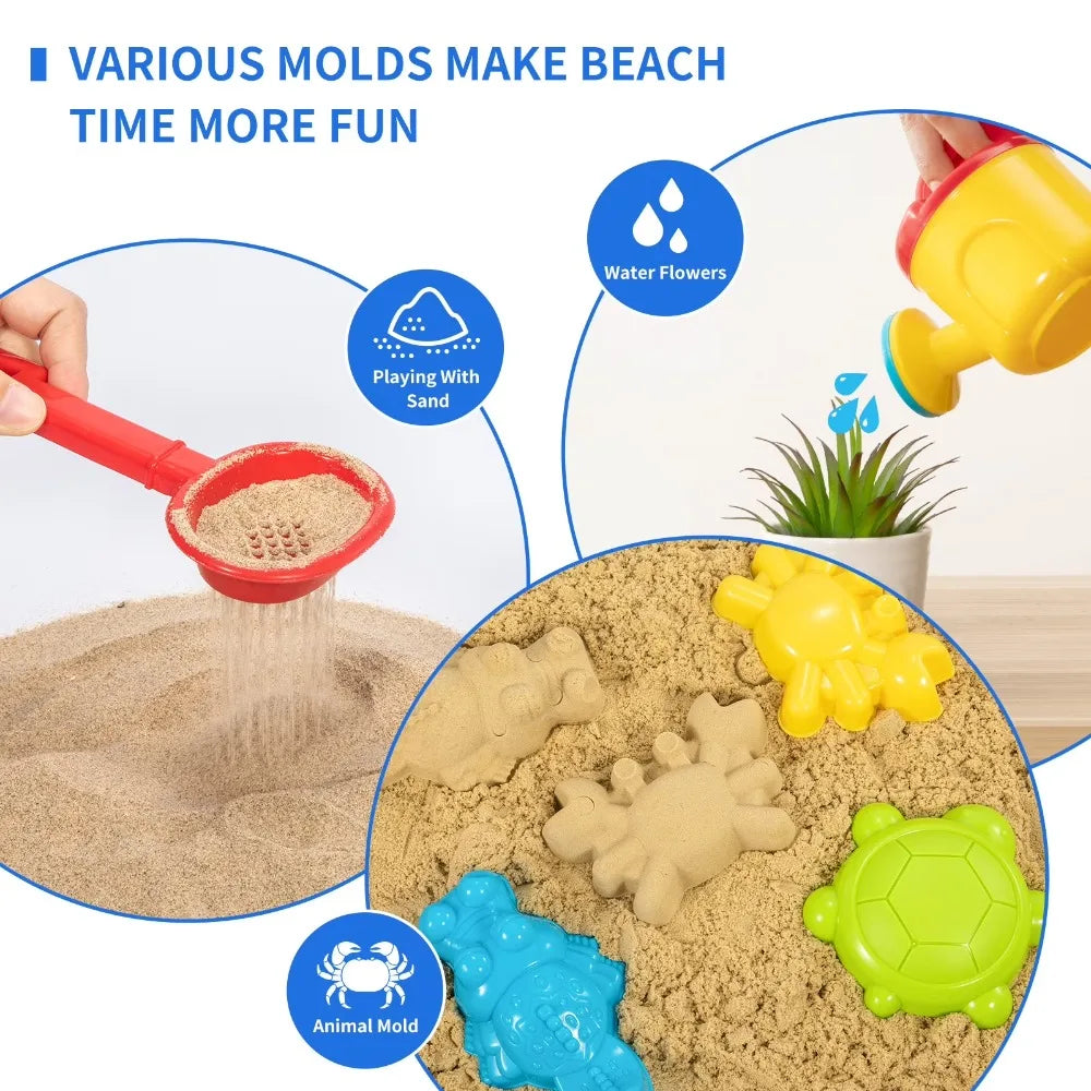 Large Beach Dump Truck Sand Toy Set for Kids – Molds & Tools