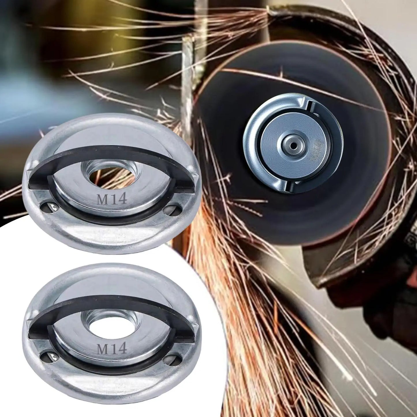M14 Anti-Slip Flange Nut 2-Pack – Angle Grinder Lock Nut Set