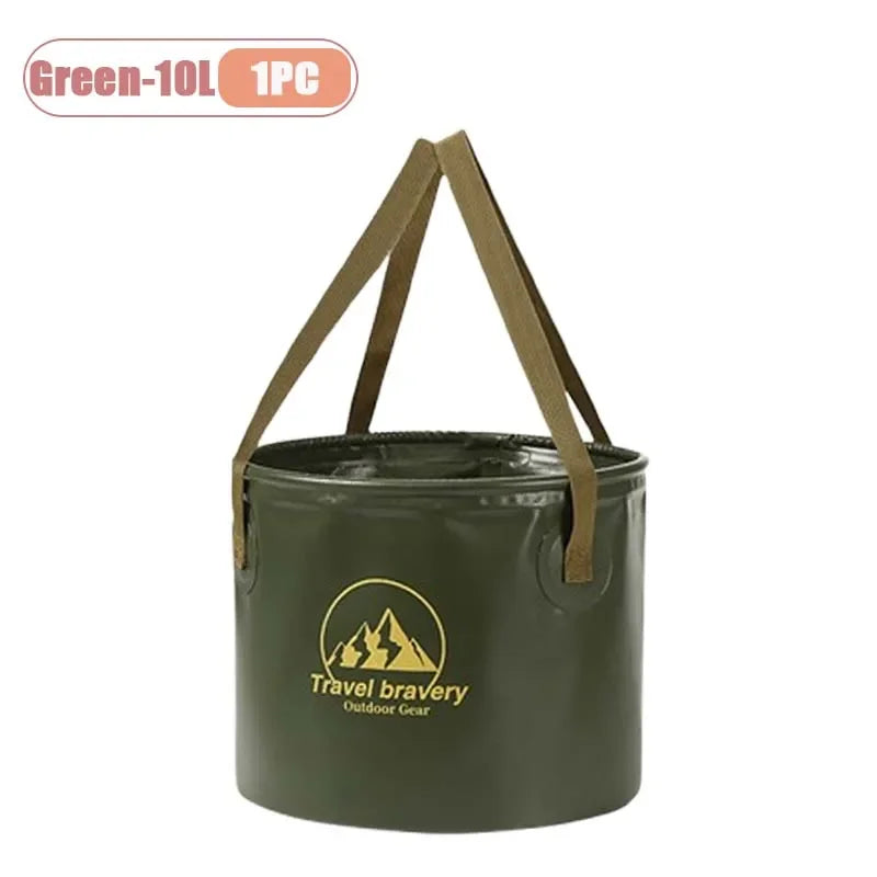 Collapsible Camping Bucket 5/10/20L – Foldable Waterproof