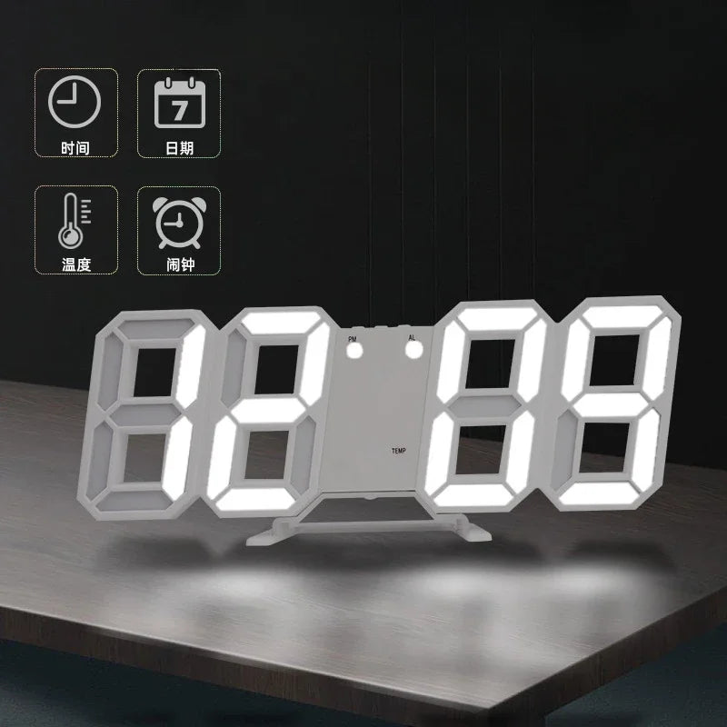 Digital Decoration for Bedroom Desk Watches Led Wall Clock Living Room Alarm Modern Home and Decoration Electronic Table Decor Peaceful Pleasures Health and Wellness