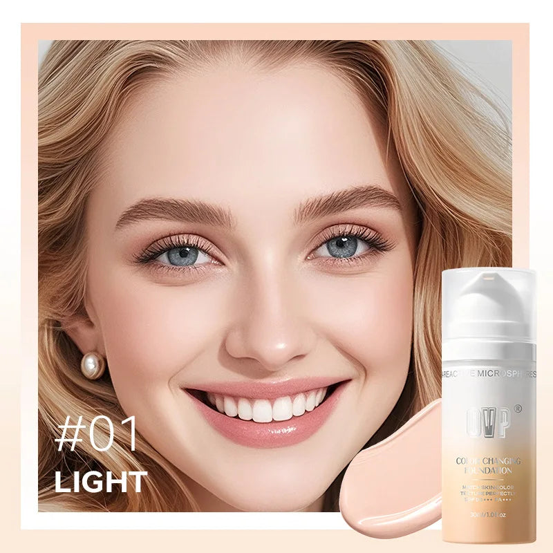 Color Changing Sunscreen Foundation with SPF50+ Protection Peaceful Pleasures Health and Wellness OVP016-01