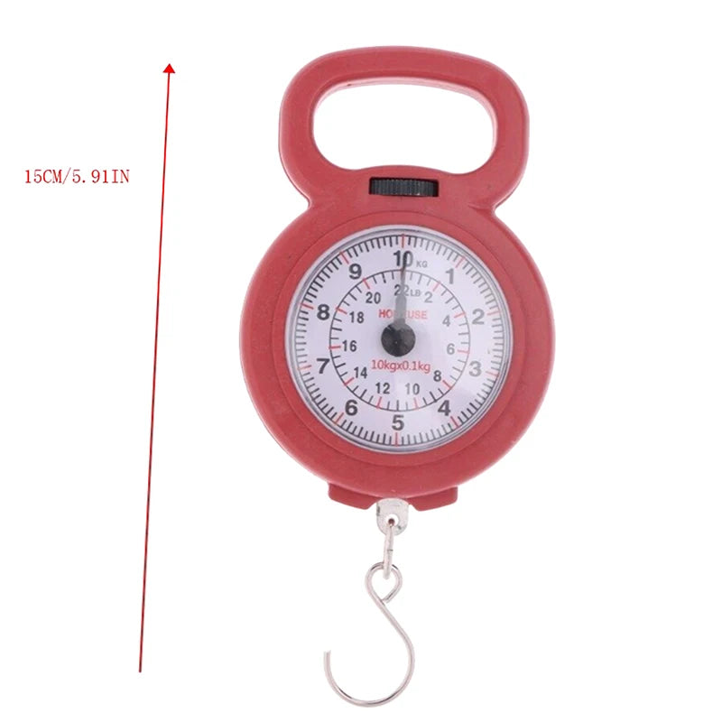 10kg Portable Spring Hook Scale – Fishing, Travel & Parcels