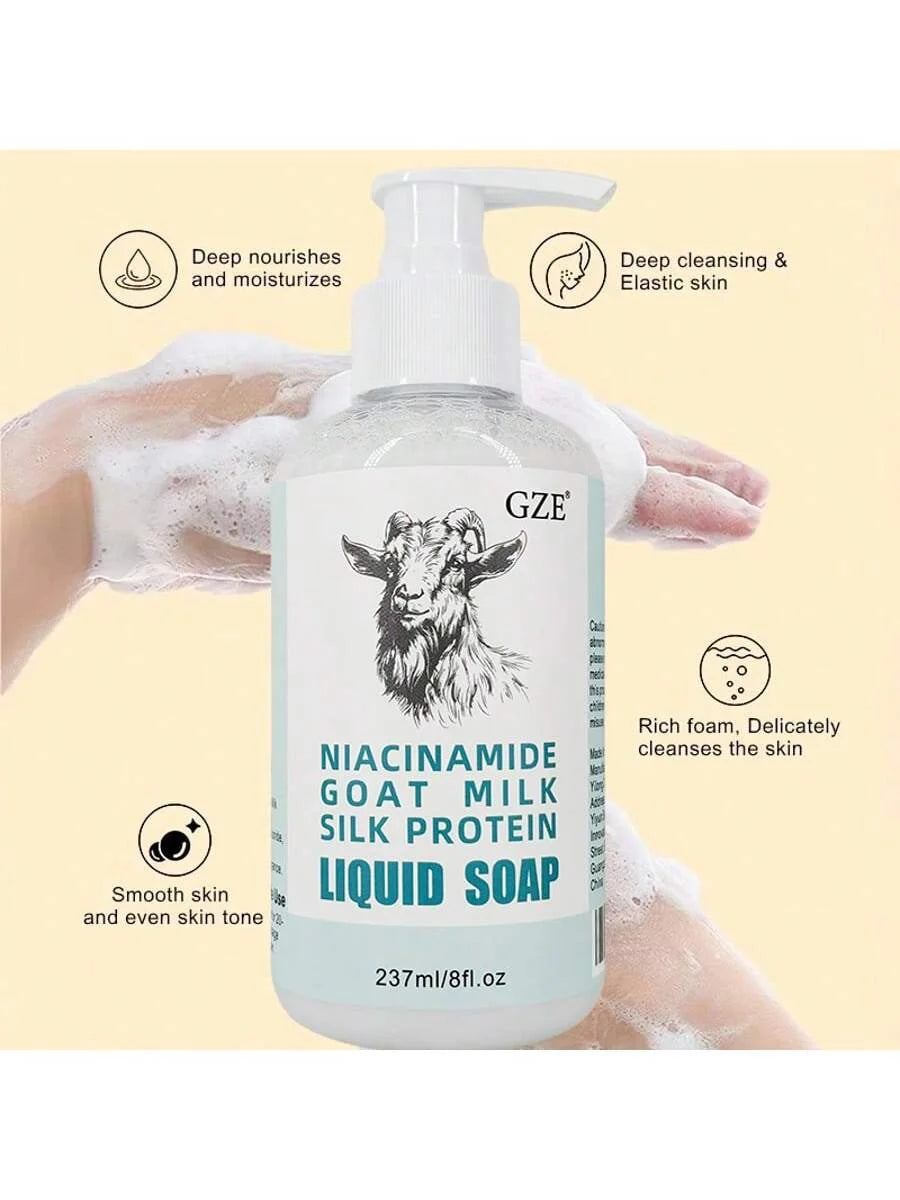 GZE Niacinamide Goat Milk Silk Protein Body Wash | pH-Balanced
