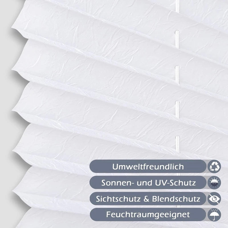 No-Drill Pleated Window Blind Klemmfix Folding Roller Shade