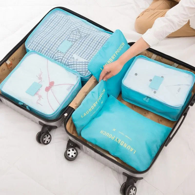 6-Piece Travel Packing Cubes Set | Luggage Organizer Bags