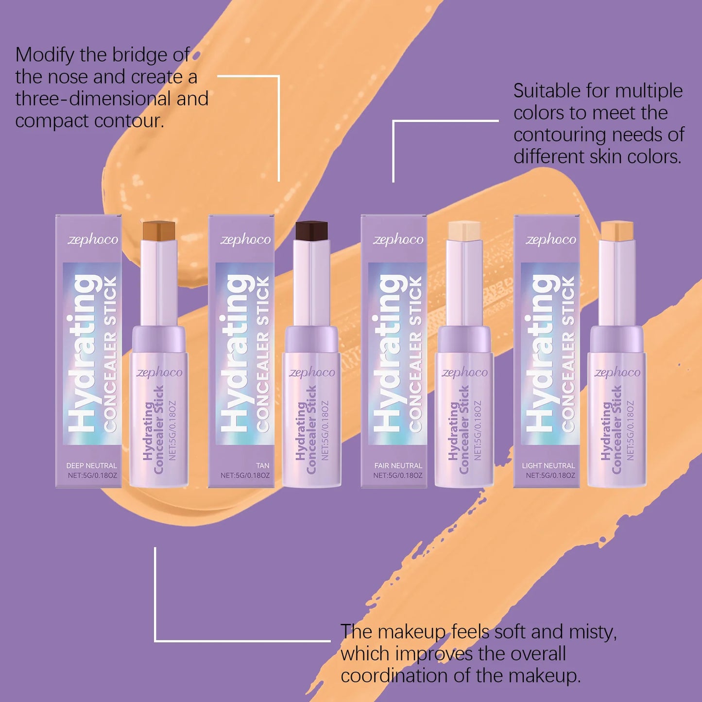 Contour Concealer Stick | 3D Nose Shadow & Facial Sculpting
