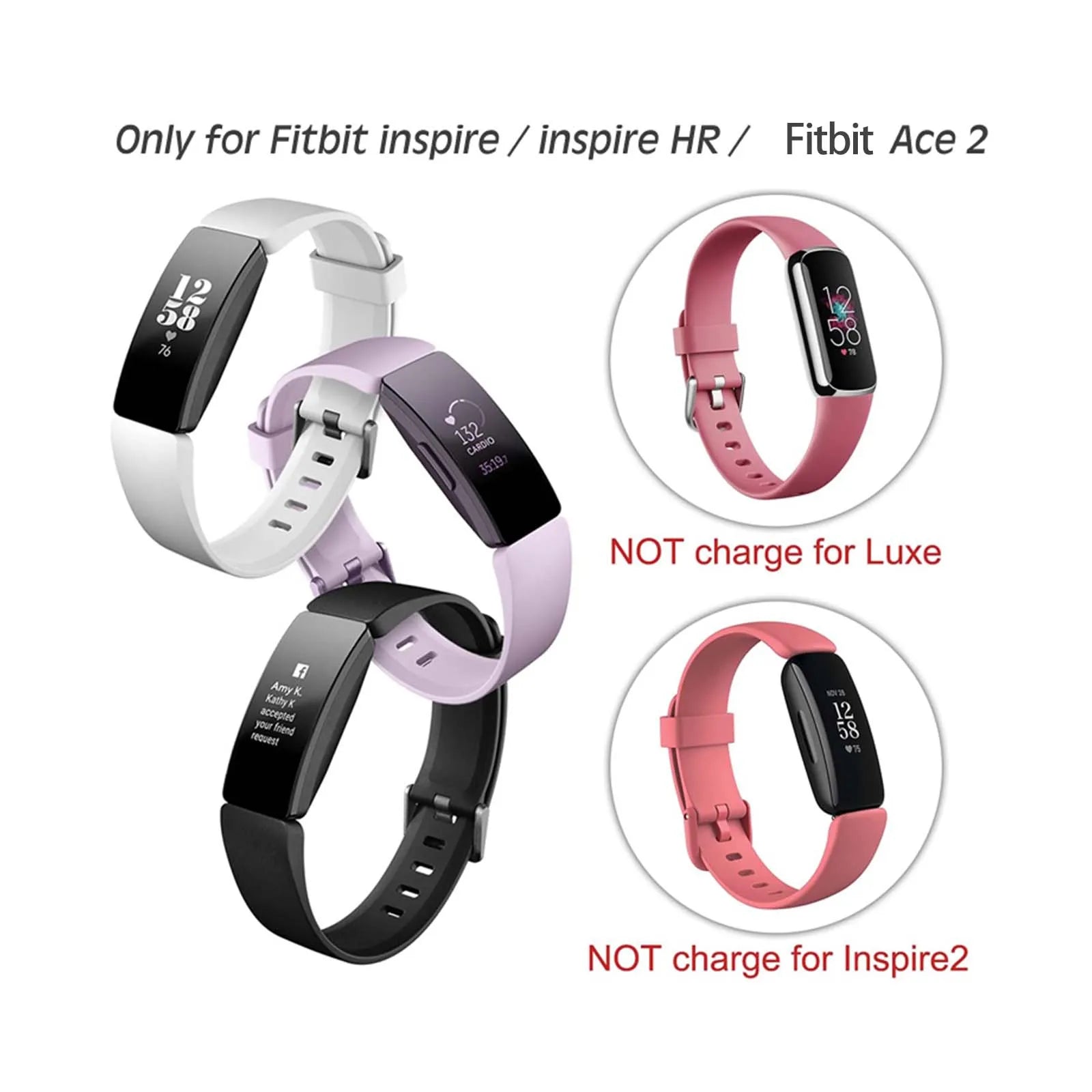 USB Charger Cable for Fitbit Inspire HR, Inspire & Ace 2 Peaceful Pleasures Health and Wellness