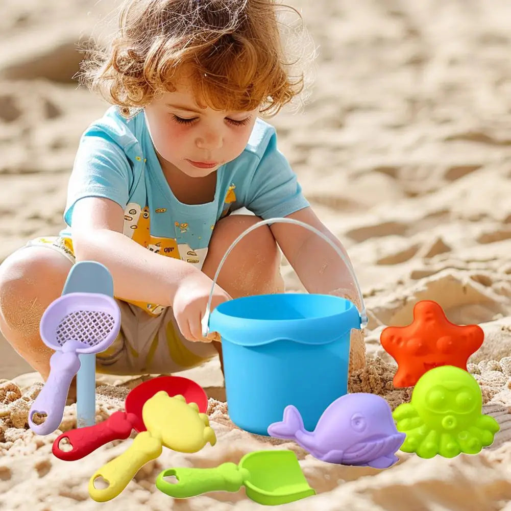 Kids Beach Sand & Water Play Set – Bucket, Shovel & Rake