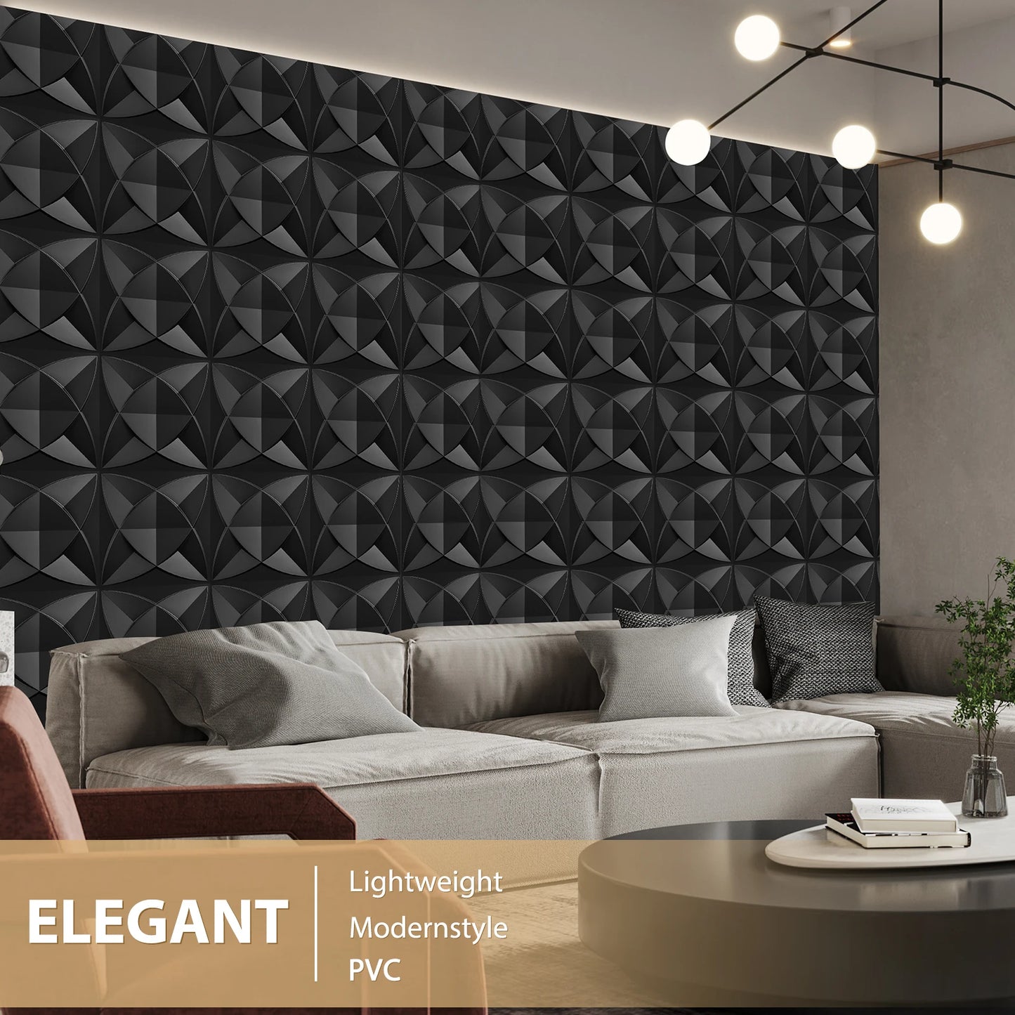 3D Wall Panels for Interior Wall Decor, Modern Diamond Textured Accent Wall Paneling for Gaming Living Room TV Wall Background Peaceful Pleasures Health and Wellness