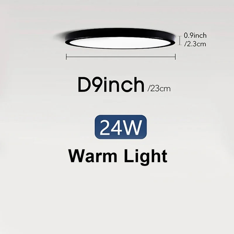 Ultra-Thin 24/28W Dimmable LED Ceiling Light | Modern Flush Mount