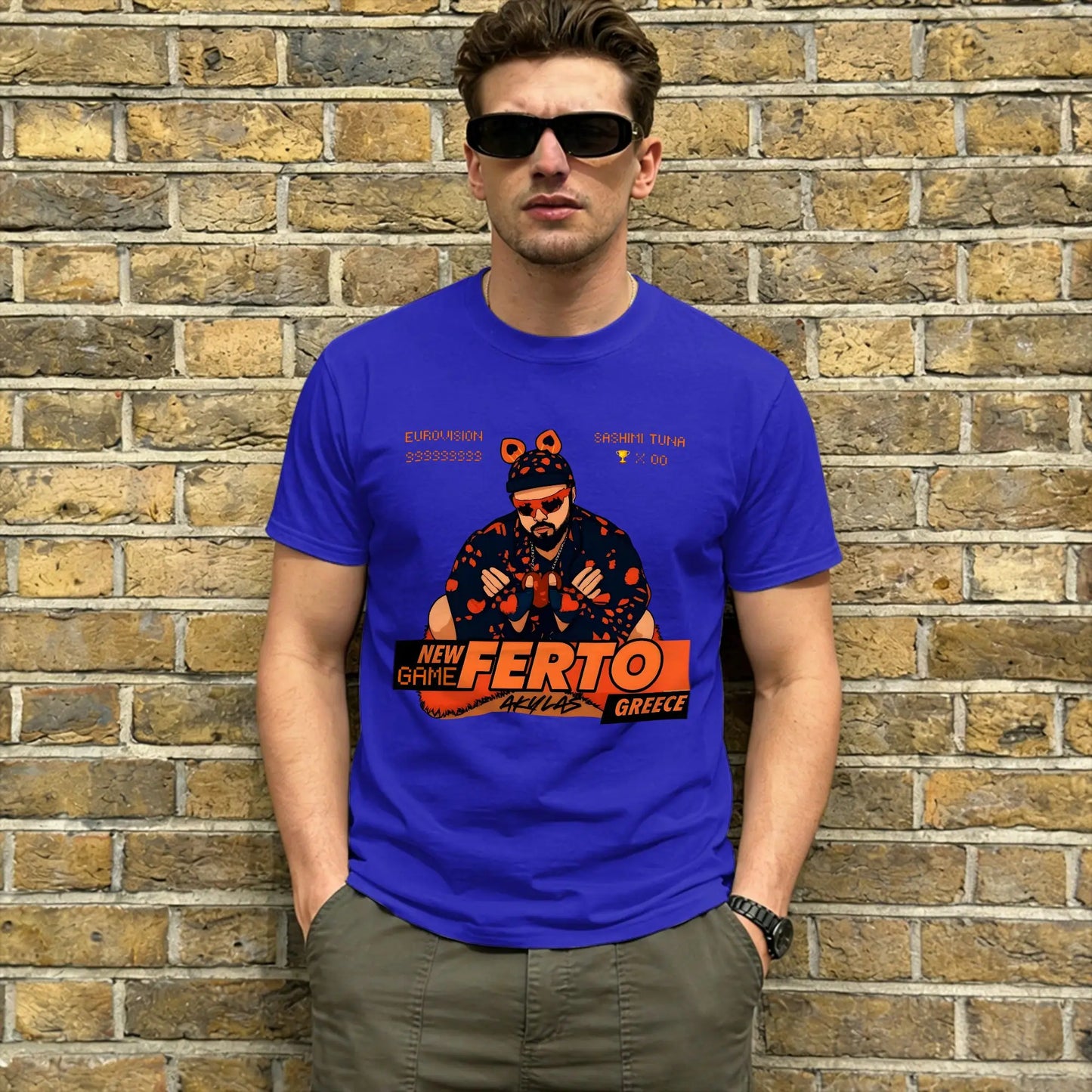 Greece Eurovision 2026 Men's Cotton T-Shirt | Akylas Ferto