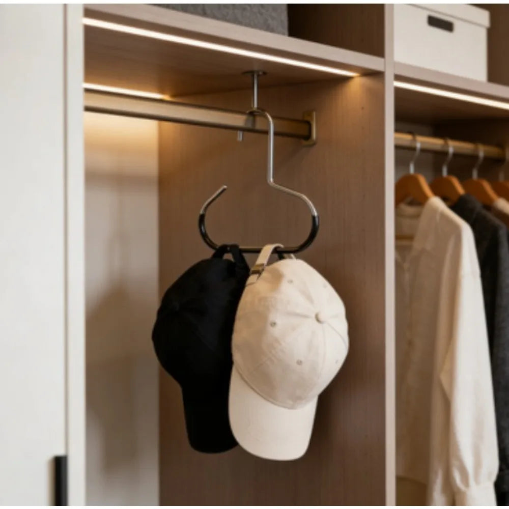Manganese Steel Round Hat Hooks | Closet Organizer for Hats & Scarves