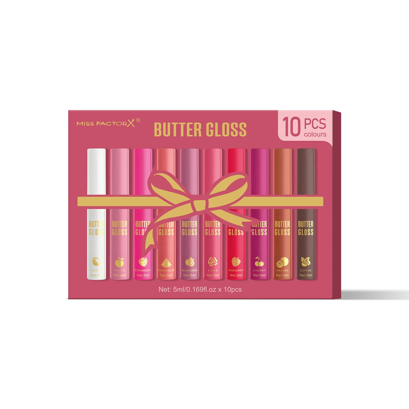 10 pack of dazzling water gloss lip oil, smooth and delicate, with color rendering, moisturizing, full and plump, women's gift Peaceful Pleasures Health and Wellness 10PCS Lip Gloss