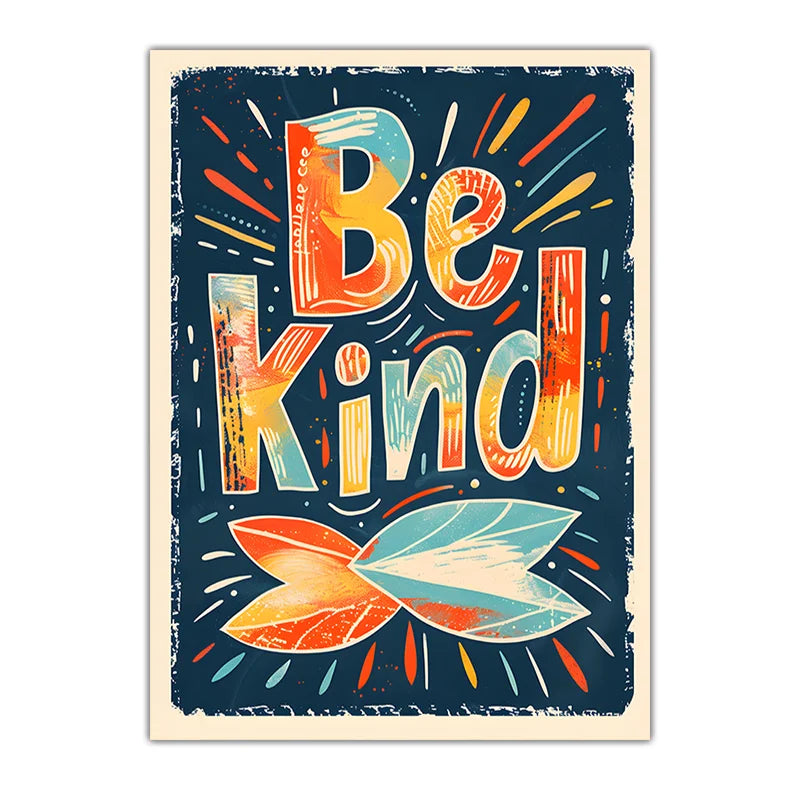 Nordic Wall Art Colorful Motivational Quote Inspirational Canvas Painting Modern Style Poster Prints Living Room Wall Decor Peaceful Pleasures Health and Wellness 01 40x50cm No Frame China Mainland
