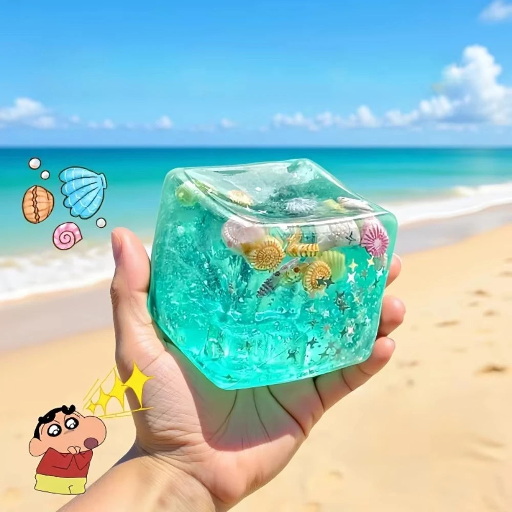Ocean Squishy Stress Ball Cube | Slow Rise Sensory Fidget Toy