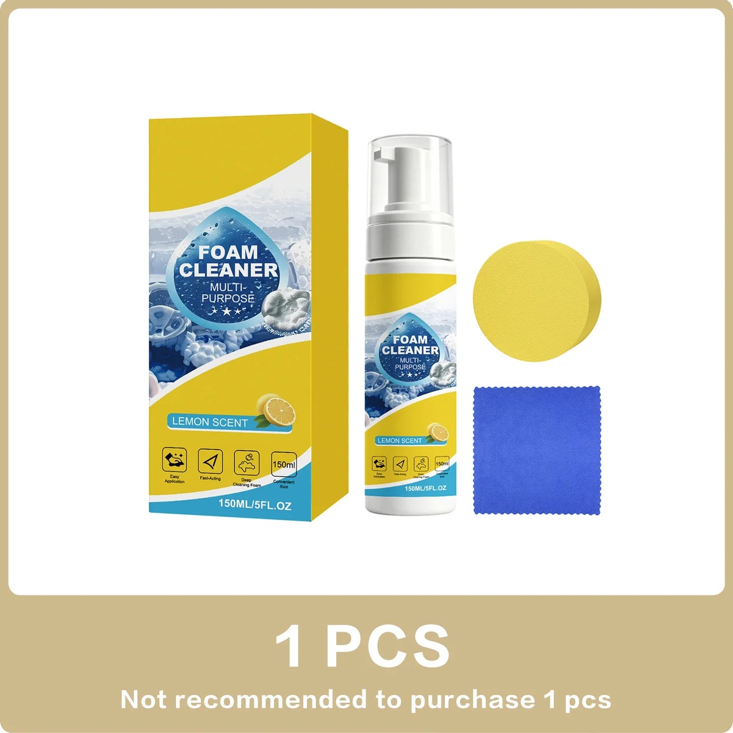 Multi-Purpose Foam Cleaner – No Scrub Deep Stain Removal 150ml