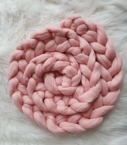 18 micron Chunky merino braid, 2M braid basket filler newborn photography props ニューボーンフォト신생아 사진 newborn acessórios fotografia Peaceful Pleasures Health and Wellness Korean fans (2M)