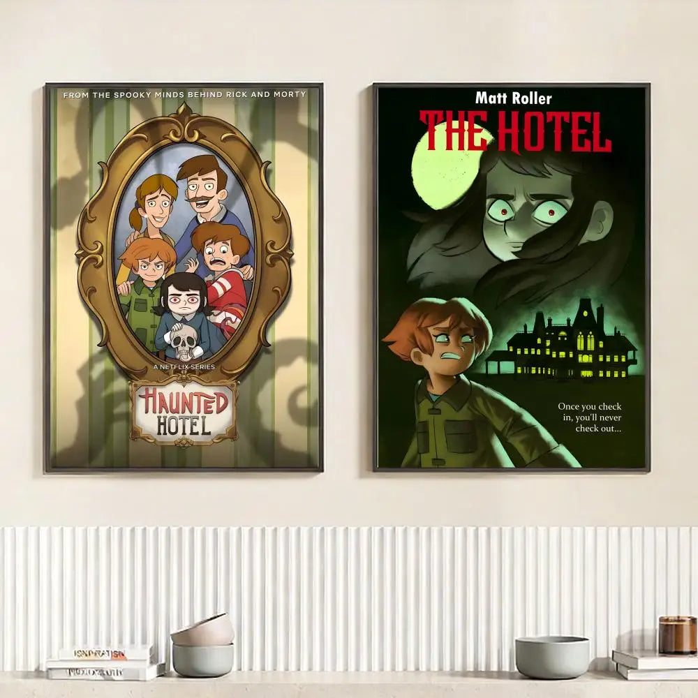 Haunted Hotel Game Poster – HD Waterproof Self-Adhesive Wall Art Wall Art Poster Peaceful Pleasures Health and Wellness