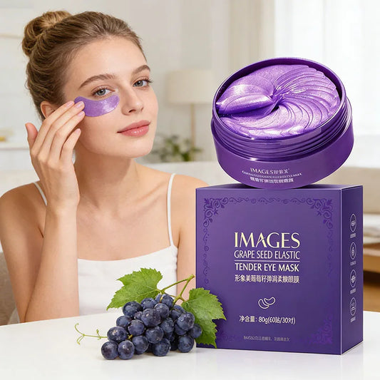 60pc Grape Collagen Eye Patches for Dark Circles & Puffiness Under-Eye Patches Peaceful Pleasures Health and Wellness Grape