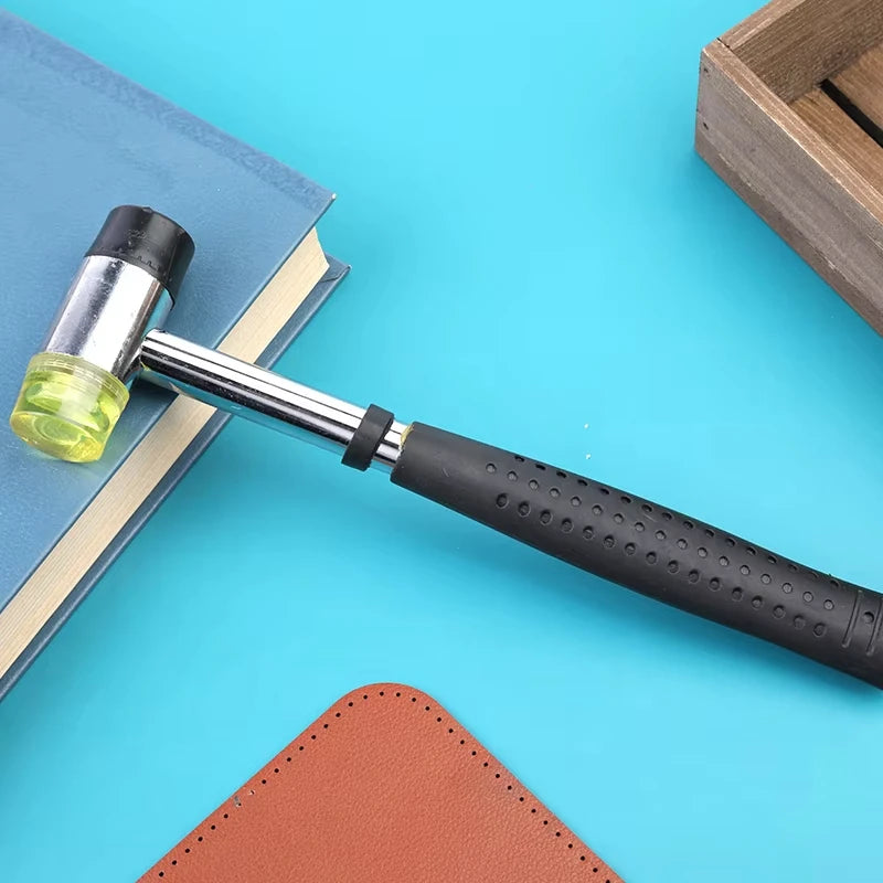 1PC 25mm Double Face Soft Tap Rubber Hammer Multifunctional Hand Tool with Hard Plastic & Non-Slip Grip for Precision Work Peaceful Pleasures Health and Wellness