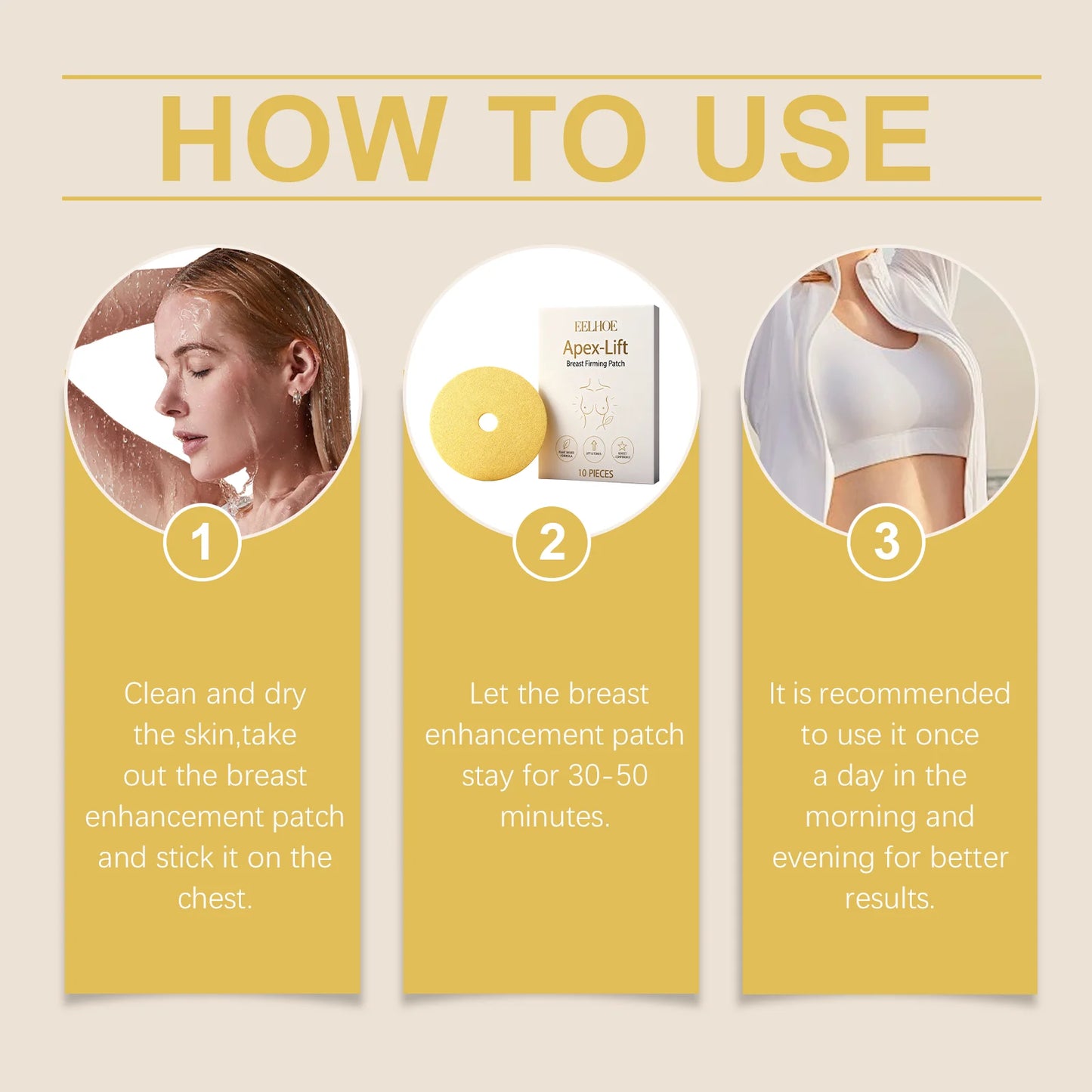 Firming Hydrating Chest Patches – Collagen & Hyaluronic Acid