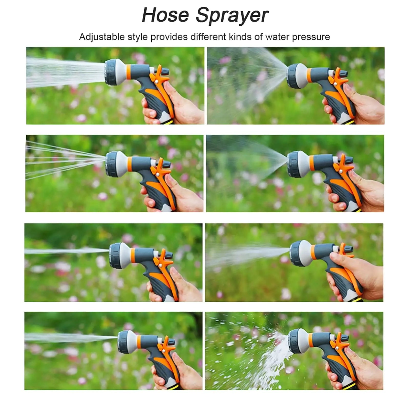 Garden Washing Cleaner High Power Pressure Car Adjustable Garden Hose Car Wash Water Gun and Hose Nozzle Washer Water Spray Gun Peaceful Pleasures Health and Wellness