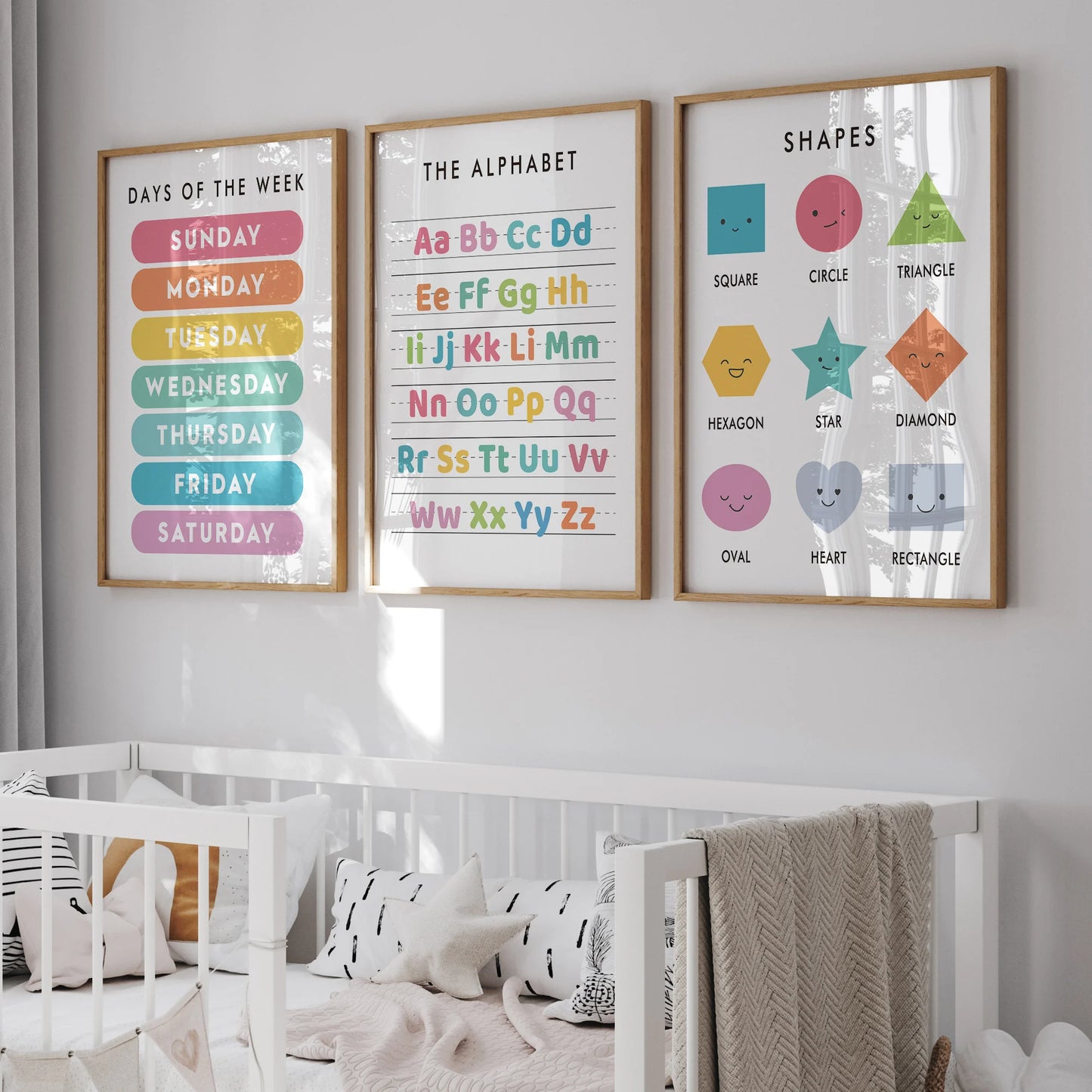 6-Piece Personalized Name Letter Canvas Wall Art | Kids Room