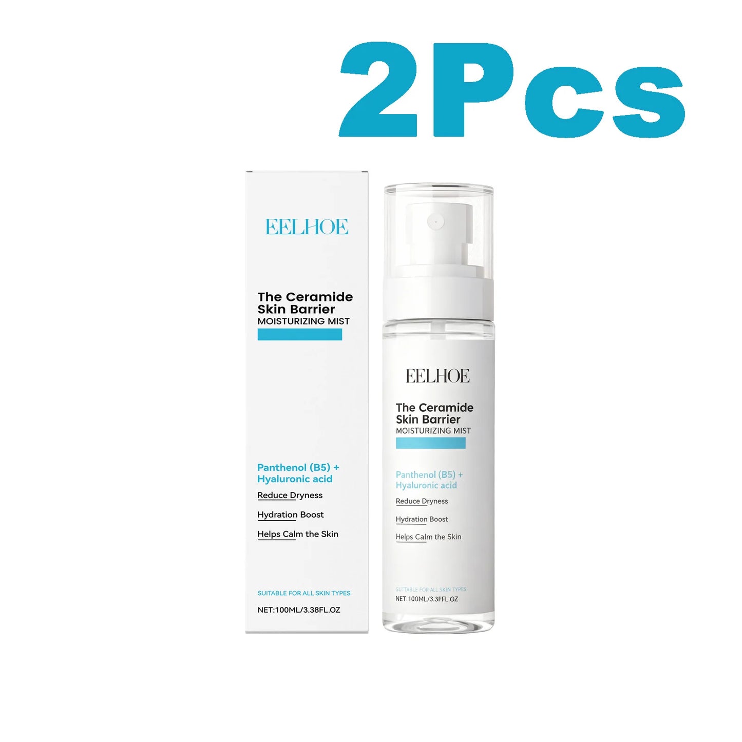Hyaluronic Acid Face Mist – Pore Tightening & Hydrating Toner Peaceful Pleasures Health and Wellness 2 x 100ml Boxed