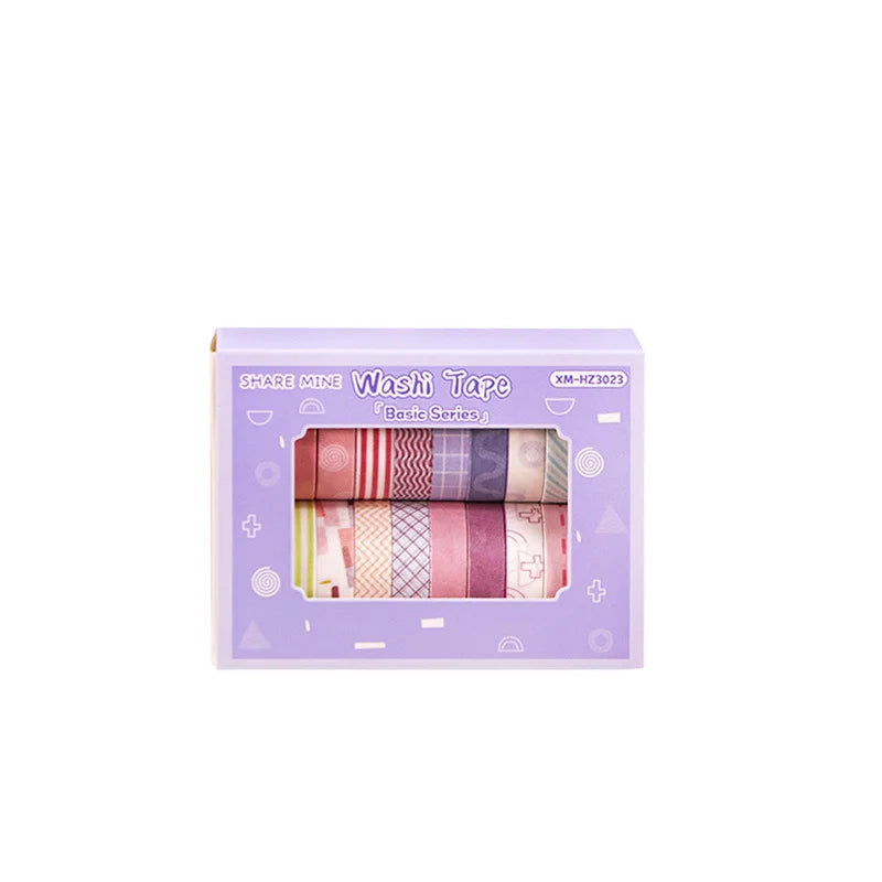 20-Roll Washi Tape Set – Thin DIY Masking Tape for Crafts