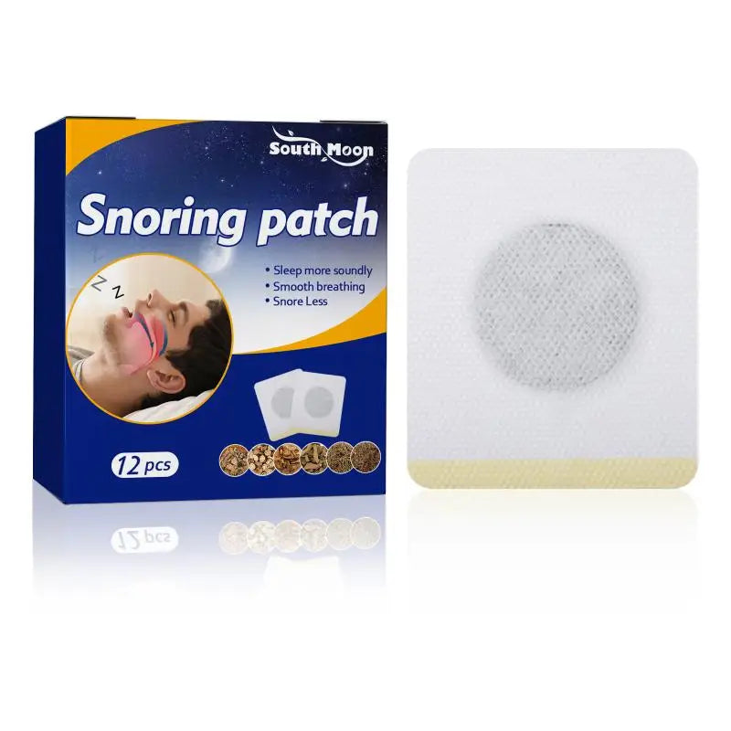 12Pcs Anti-Snoring Patches Acupoint Prevent Snoring Fatigue Night Sleep Quiet Nose Strips Peaceful Pleasures Health and Wellness