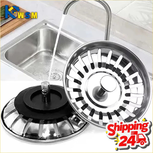 80mm Kitchen Sink Strainer Basket – 2-in-1 Filter & Stopper Sink Strainer Basket Oasis Select
