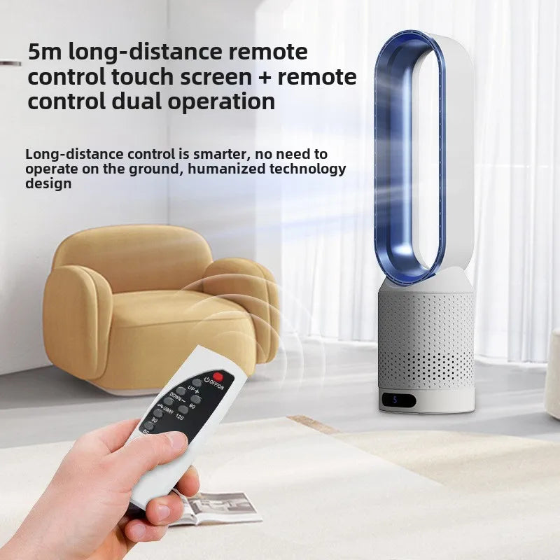 Leafless fan, household electric fan, no pages, silent air filter, circulating fan, bed head, floor standing desktop Peaceful Pleasures Health and Wellness