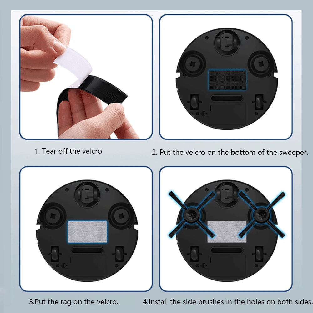 3 in 1 Robot Vacuum Rechargeable Sweeping Machine Strong Suction Compact Cleaning Machine for Pet Hair Stubborn Dirt Peaceful Pleasures Health and Wellness