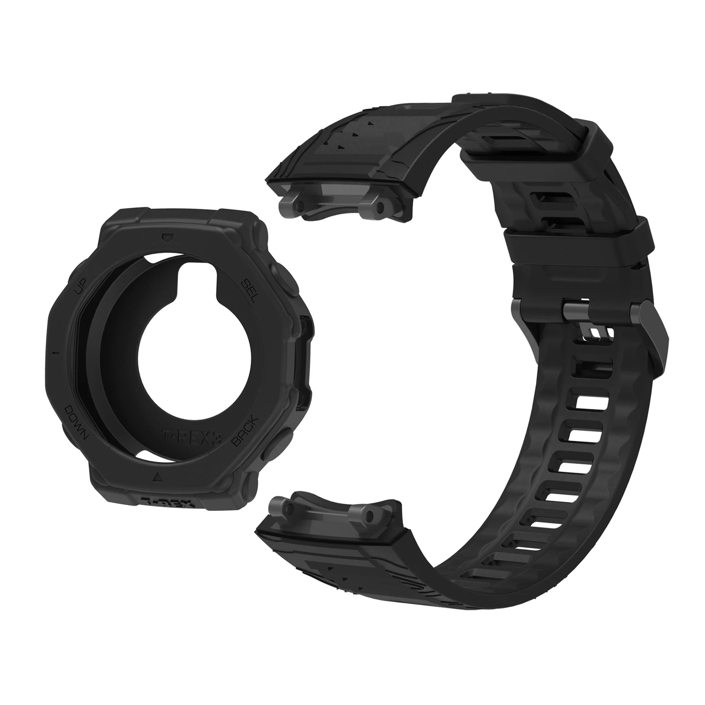 Silicone Watch Band & Case for Amazfit T-Rex 3 – Replacement