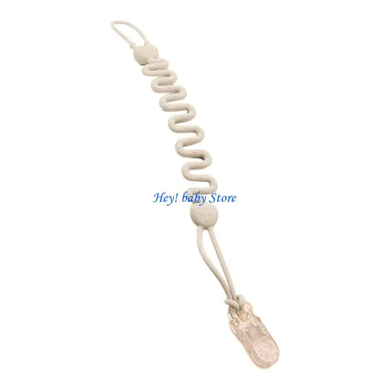 Silicone Pacifier Clip & Teether Holder for Baby Boys & Girls