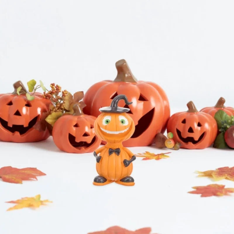 Halloween Resin Pumpkin Statue – Garden & Tabletop Decor