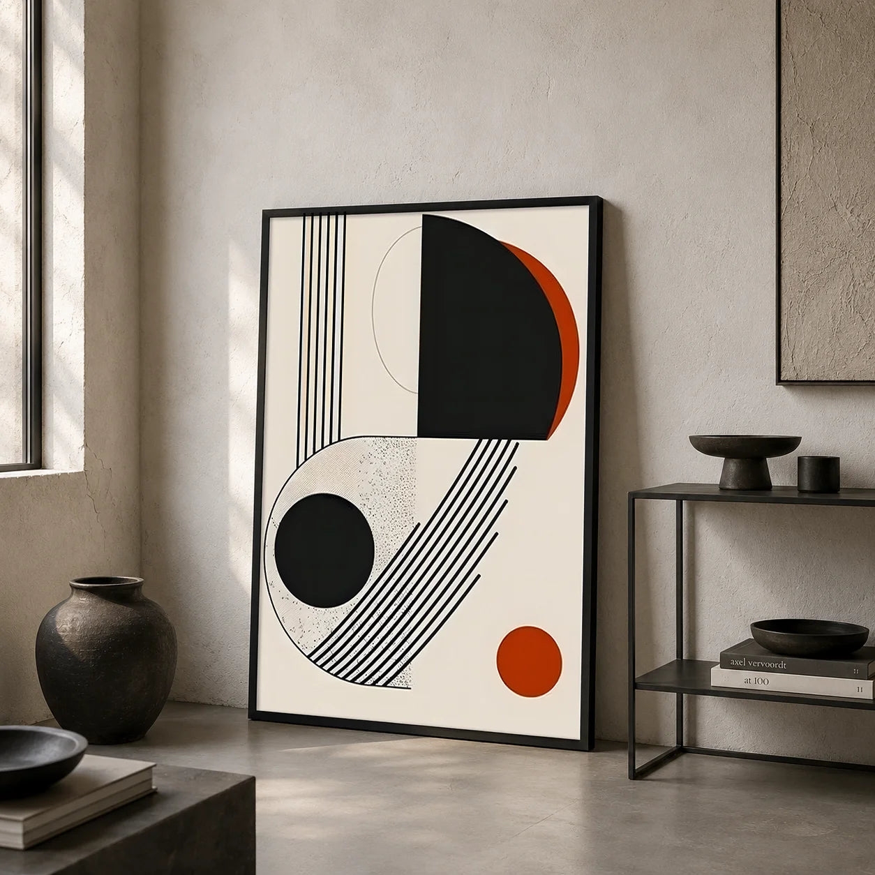 Abstract Geometric Minimalist Canvas Wall Art | Modern Poster Canvas Wall Art Print Peaceful Pleasures Health and Wellness